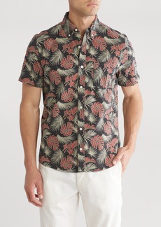Tailor Vintage Cabana Short Sleeve Seersucker Button-Down Shirt in Phantom Canyon Red Foliage at Nordstrom Rack