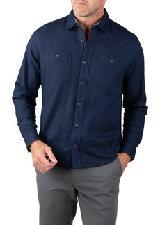 Tailor Vintage Flannel Twill Button-Up Shirt in Navy Blazer at Nordstrom Rack