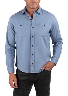 Tailor Vintage Flannel Twill Button-Up Shirt in Infinity at Nordstrom Rack