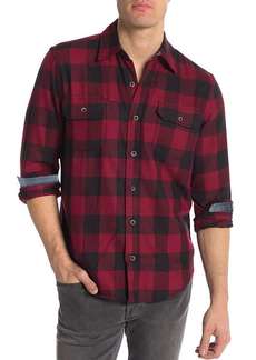 Tailor Vintage Men's Fast-Dry Buffalo Performance Stretch Flannel Two Pocket Shirt