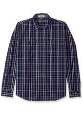 Tailor Vintage Men's Highland Lake Indigo Plaid Shirt  M