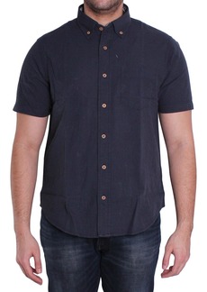 Tailor Vintage Men's Short Sleeve Cotton Linen Shirt  L