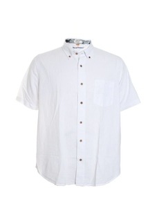 Tailor Vintage Men's Short Sleeve Cotton Linen Shirt  M
