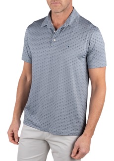 Tailor Vintage Recycled Polyester Jersey Polo in Blue Fog Waves at Nordstrom Rack