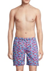 TailorByrd ​Flamingo-Print Swim Shorts