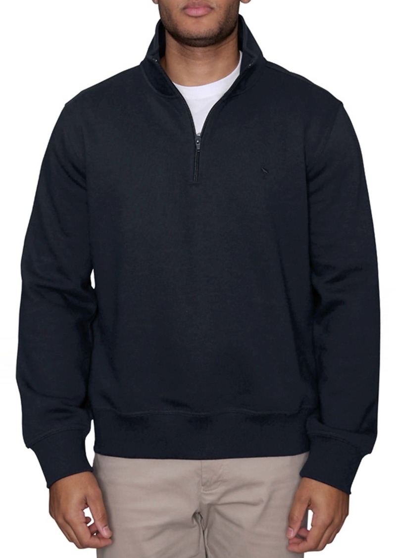 TailorByrd Fleece Quarter Zip Sweatshirt in Black at Nordstrom Rack