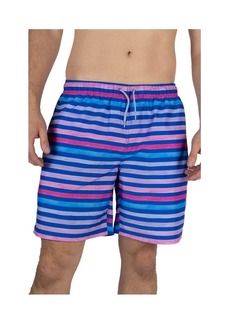 TailorByrd Men's Stripe Swim Shorts - Blue