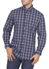 TailorByrd Navy Plaid 'On The Fly' Long Sleeve Shirt