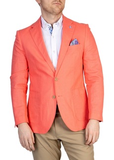 TailorByrd Solid Linen Sport coat - Coral