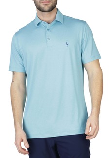 TailorByrd Solid Tonal Melange Performance Polo