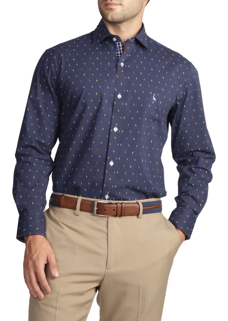 TailorByrd Bird Long Sleeve Button-Down Shirt in Navy at Nordstrom Rack