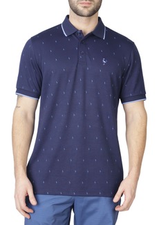 TailorByrd Byrd Print Modal Polo in Navy at Nordstrom Rack
