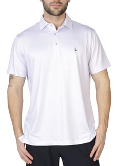 TailorByrd Dot Tailored Performance Polo in White/Cloudberry at Nordstrom Rack