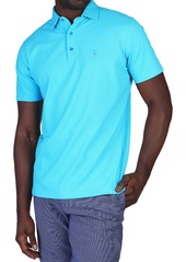 TailorByrd Gingham Trim Piqué Polo in White Dove at Nordstrom Rack