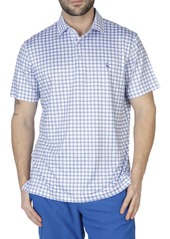TailorByrd Grid Performance Knit Polo in White Dove at Nordstrom Rack
