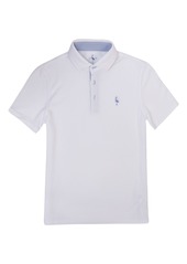 TailorByrd Kids' Modal Contrast Trim Polo in White at Nordstrom Rack