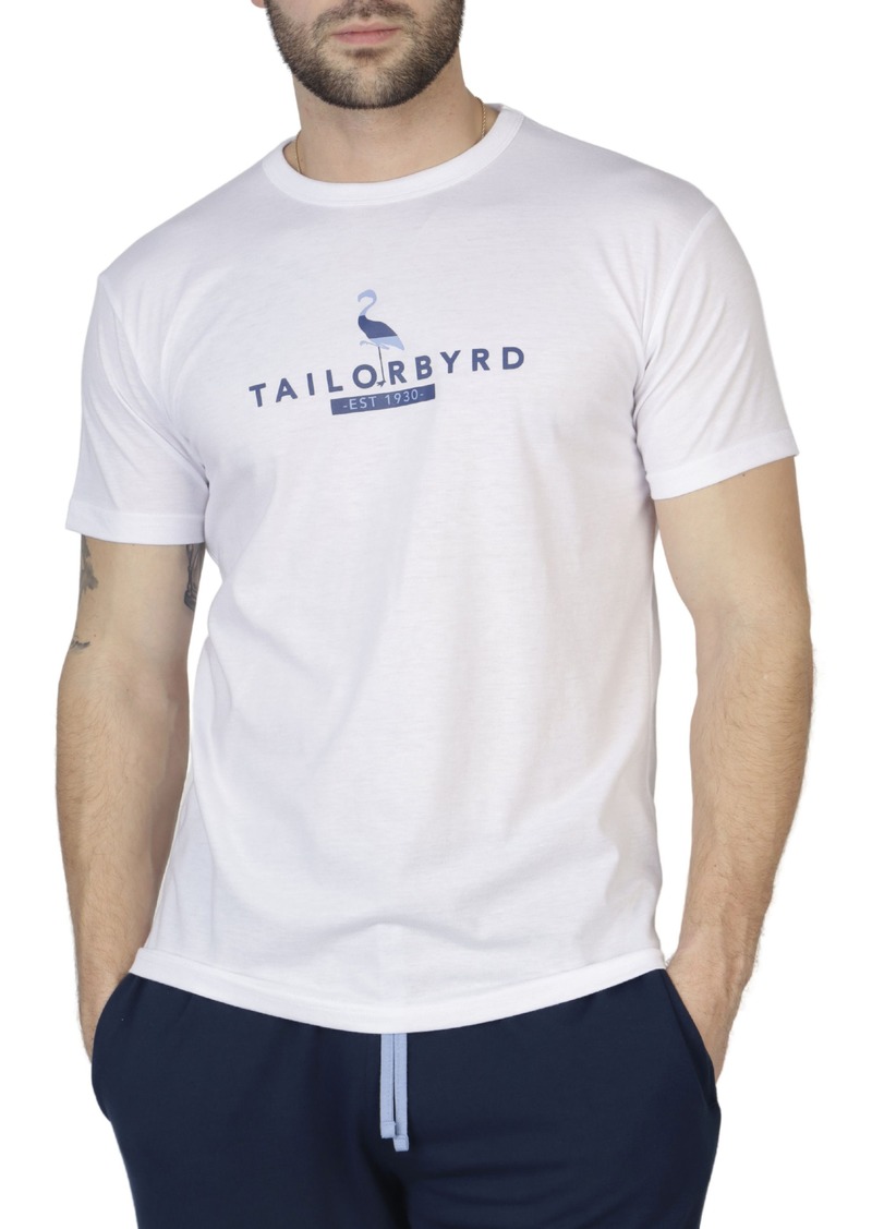 TailorByrd Logo Crewneck T-Shirt in White at Nordstrom Rack