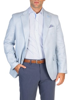 Tailorbyrd Men's Birdseye Textured Melange Sport Coat - Blue jay