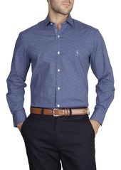 TailorByrd Mini Paisley Long Sleeve Button-Down Shirt in Navy at Nordstrom Rack