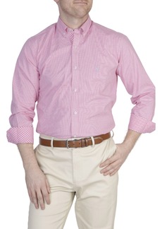 TailorByrd Minigingham Stretch Button-Down Shirt in Pink at Nordstrom Rack