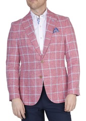 TailorByrd Nantucket Red Windowpane Texture Yarn Dyed Sport Coat at Nordstrom Rack