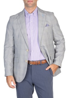 TailorByrd Shadow Plaid Sport Coat in Pebble Grey at Nordstrom Rack