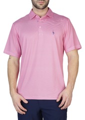 TailorByrd Stripes Performance Knit Polo in Flamingo Pink at Nordstrom Rack