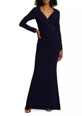 Talbot Runhof Jersey Crêpe Long-Sleeve Gown