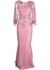 Talbot Runhof Doris metallic-voile gown