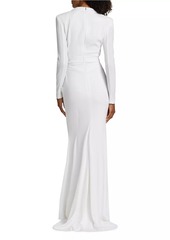 Talbot Runhof Stretch Crêpe Suit Gown