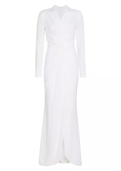 Talbot Runhof Stretch Crêpe Suit Gown