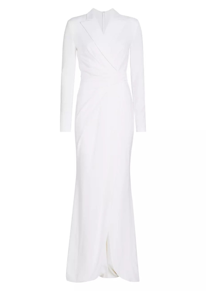 Talbot Runhof Stretch Crêpe Suit Gown