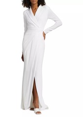 Talbot Runhof Stretch Crêpe Suit Gown