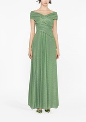 Talbot Runhof V-neck draped gown