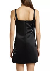 Tanya Taylor Barton Embellished Satin Minidress