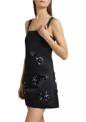 Tanya Taylor Barton Embellished Satin Minidress