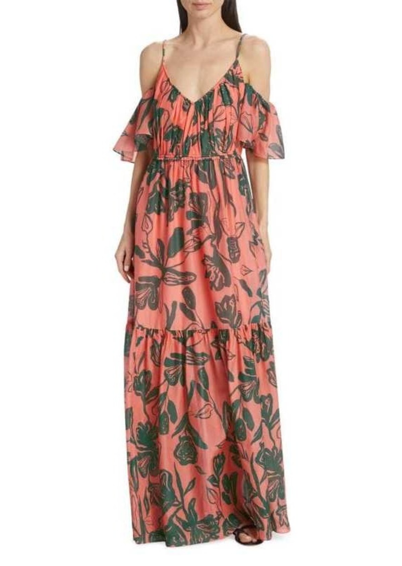 Tanya Taylor Beverly Floral Silk Blend Maxi Dress