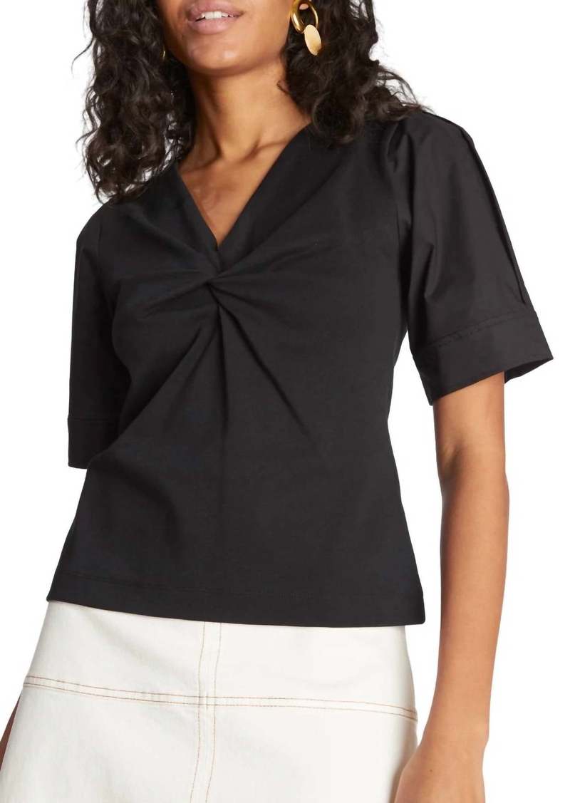 Tanya Taylor Blouse Ronelle Twist Front Top In Black