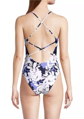 Tanya Taylor Dahlia Floral One-Piece Swimsuit