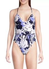 Tanya Taylor Dahlia Floral One-Piece Swimsuit