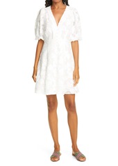 Tanya Taylor Darline Button Front Fit & Flare Dress in White at Nordstrom