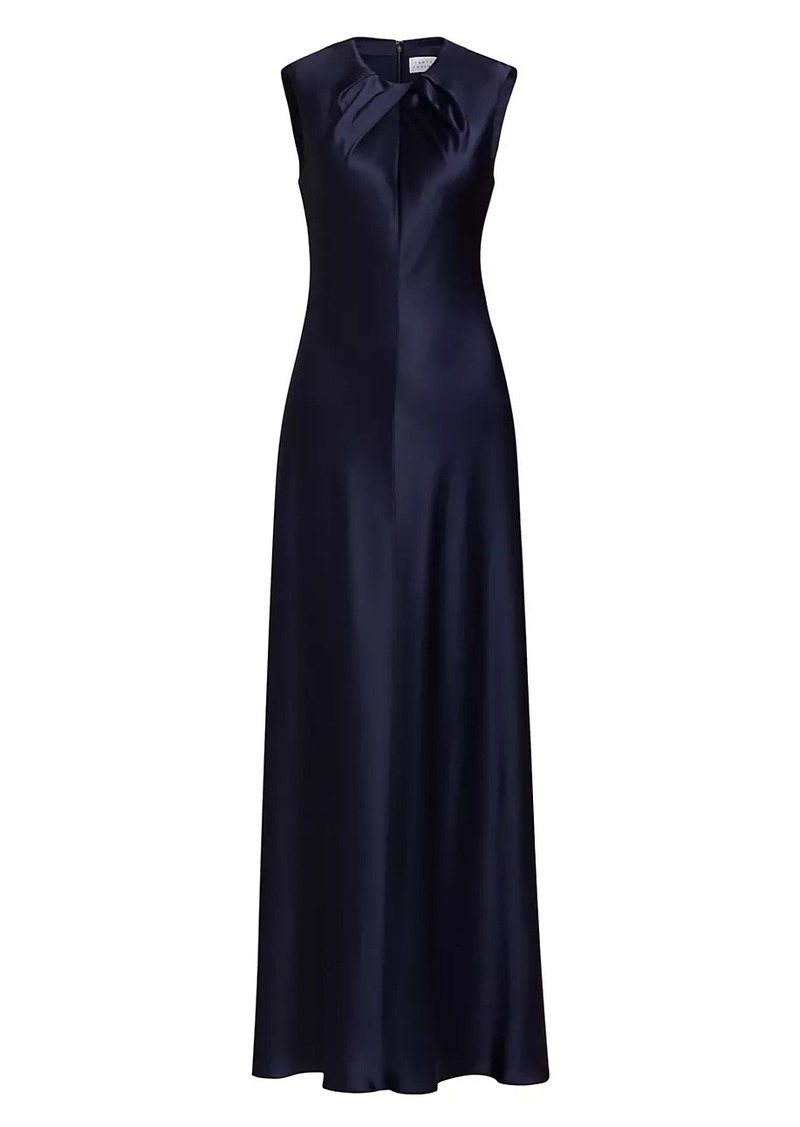 Tanya Taylor Emily Satin Sleeveless Maxi Dress