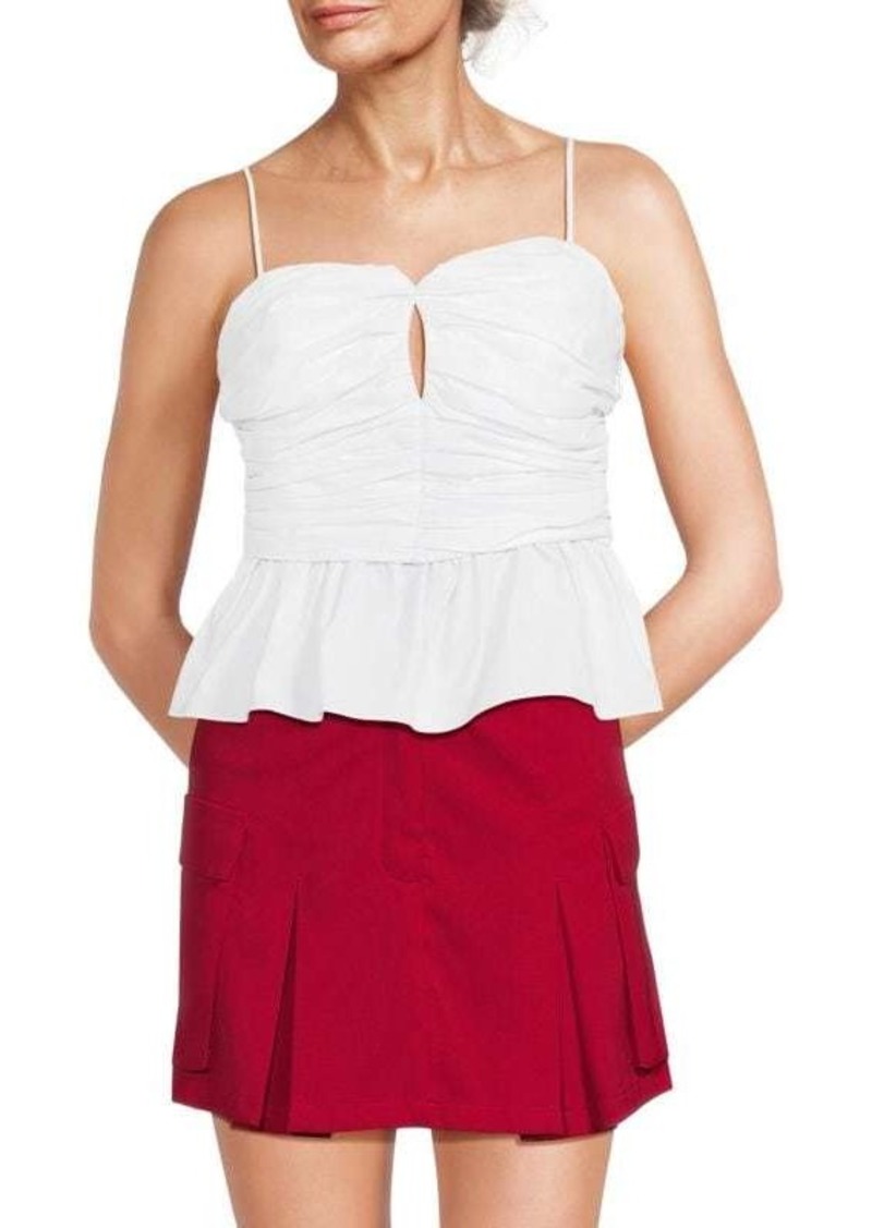 Tanya Taylor Hayes Ruched Peplum Top