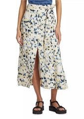 Tanya Taylor Hudson Printed Belted Midi-Skirt