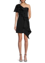 Tanya Taylor Irene Ruffle Mini Dress