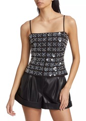 Tanya Taylor Ivy Sequined Top