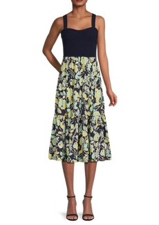 Tanya Taylor Joey Floral Midaxi Fit & Flare Dress