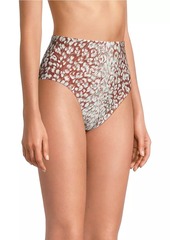 Tanya Taylor Kaia High-Rise Leopard Bikini Bottom