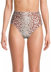 Tanya Taylor Kaia High-Rise Leopard Bikini Bottom