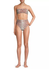 Tanya Taylor Kaia High-Rise Leopard Bikini Bottom